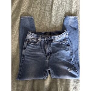 Judy Blue LA Skinny Jeans Distressed Denim Medium Wash Size 11/30